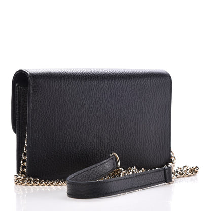 Gucci Dollar Calfskin Interlocking G Chain Wallet Black 3 of 8