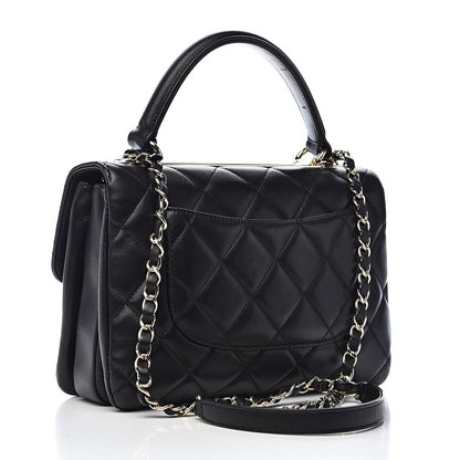 Chanel Lambskin Quilted Small Trendy CC Dual Handle Flap Bag Black 3 of 12