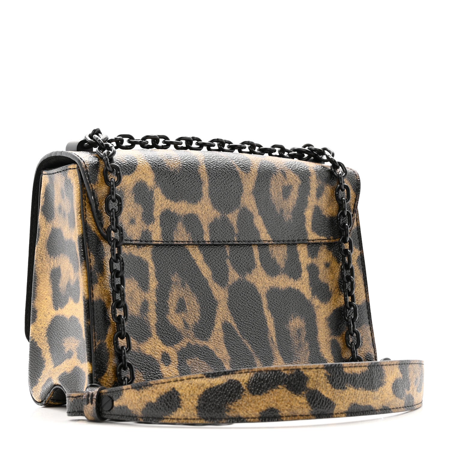 Louis Vuitton Calfskin Wild Animal Print Twist Shoulder Bag MM 3 of 13