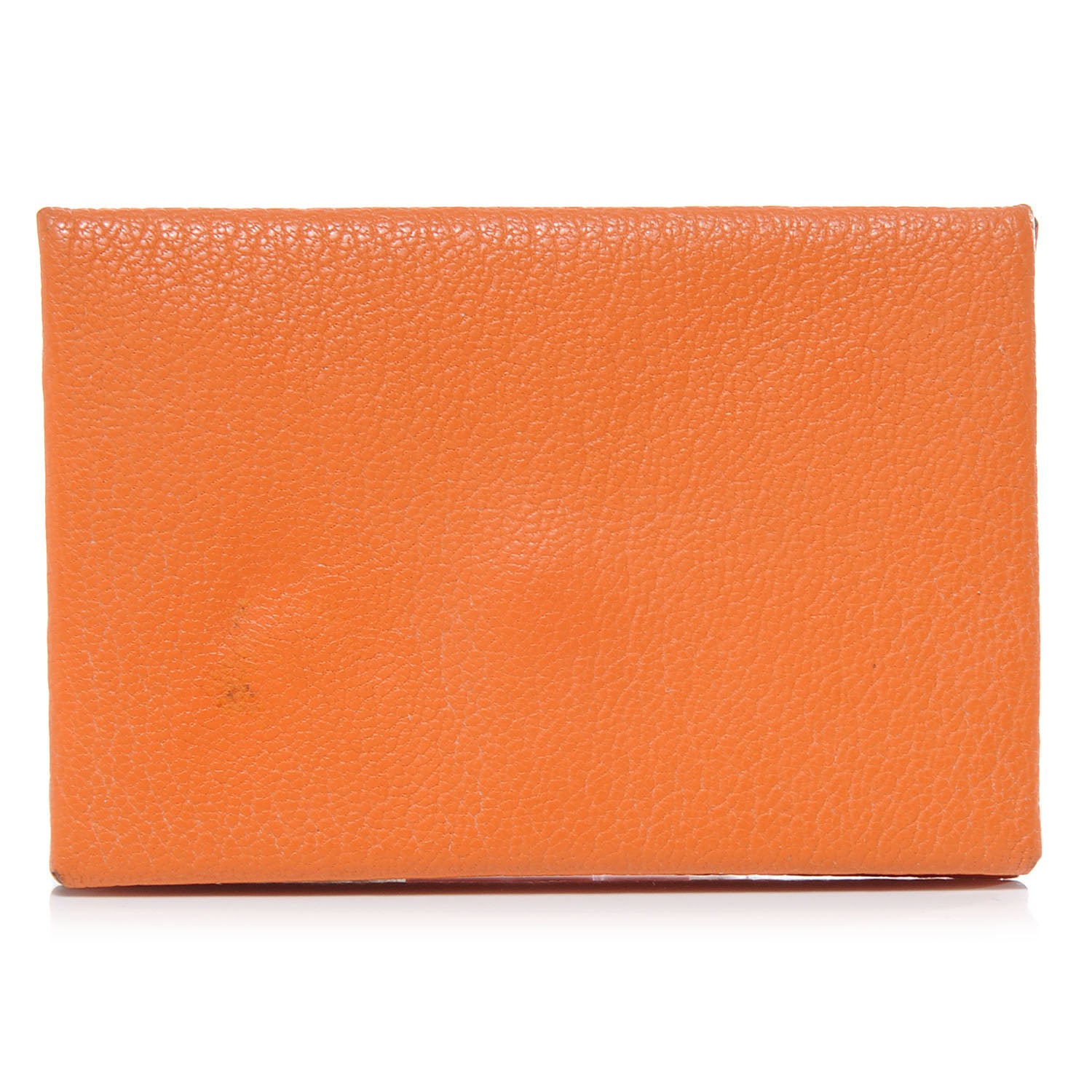 Hermes Chevre Calvi Card Case Orange 2 of 8