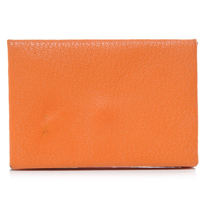 Hermes Chevre Calvi Card Case Orange 2 of 8