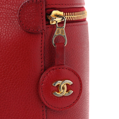 Chanel Caviar Vanity Cosmetic Case Red 15 of 16
