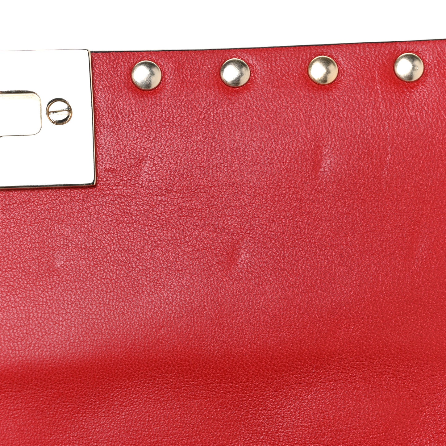 Nappa Medium Rockstud Spike Shoulder Bag Rosso Valentino
