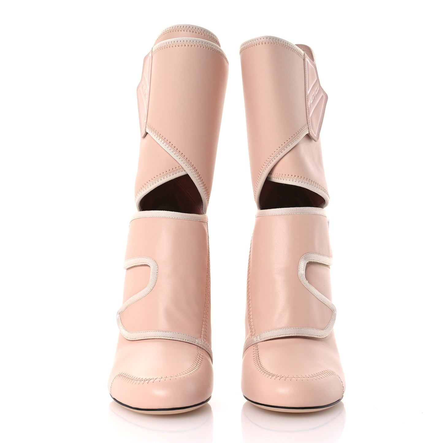 Vitello Logo Tape Promenade Ankle Boots 39 Rose