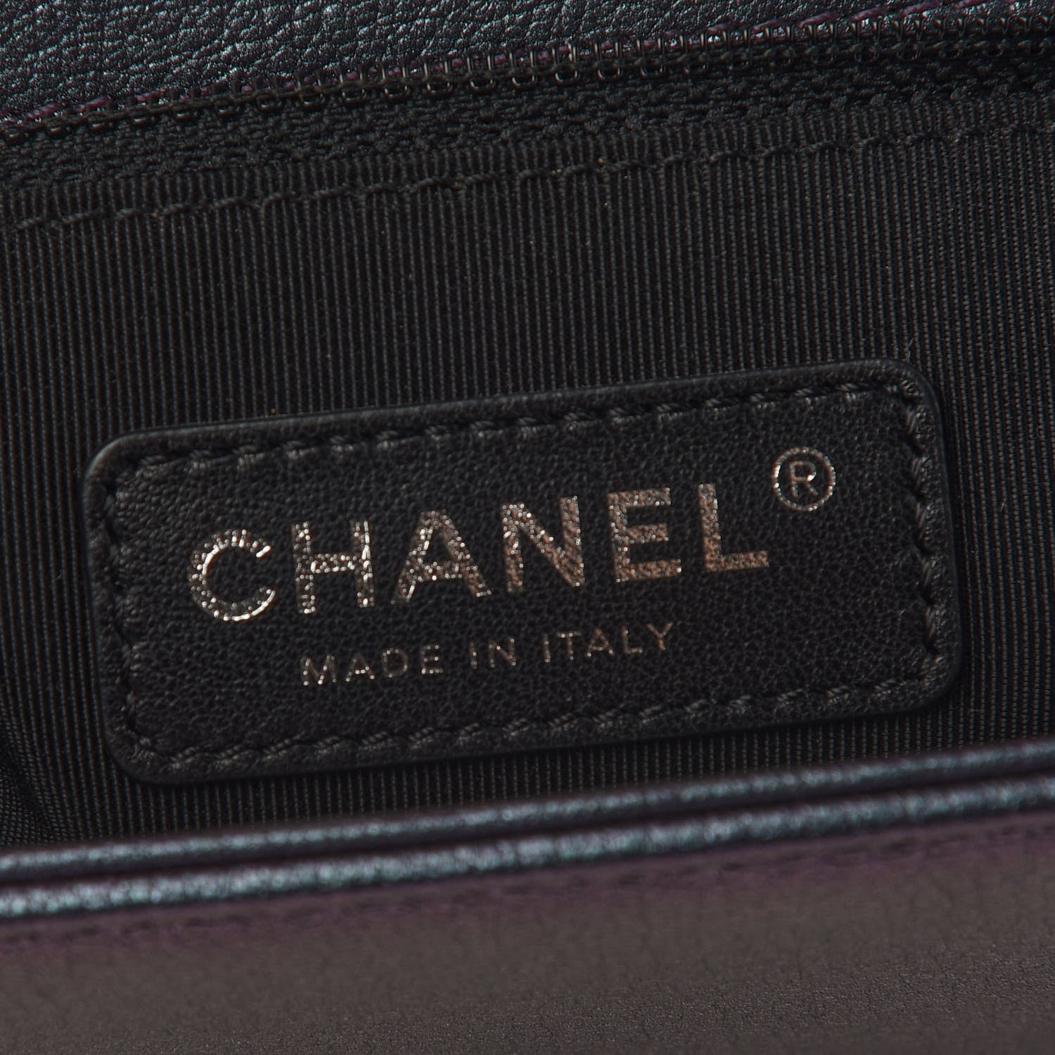 Chanel Iridescent Goatskin Quilted New Medium Boy Flap Purple 6 of 9