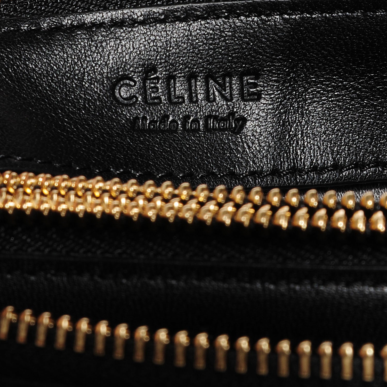 Celine Lambskin Large Trio Crossbody Bag Black 6 of 7