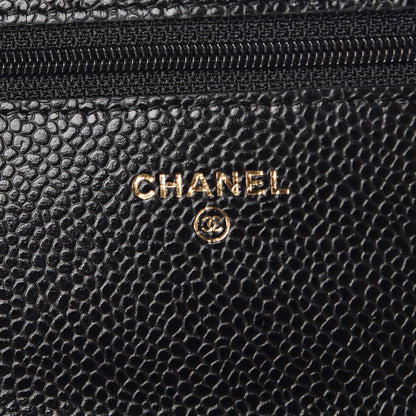 Chanel Caviar Quilted Wallet On Chain WOC Black 6 of 11
