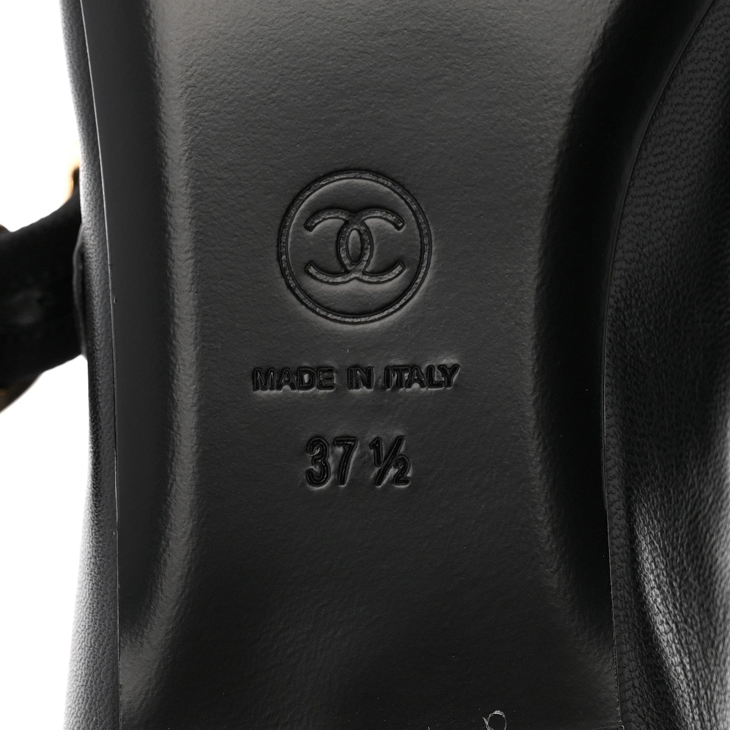 Chanel Lambskin Mary Jane Flats 37.5 Black 8 of 10