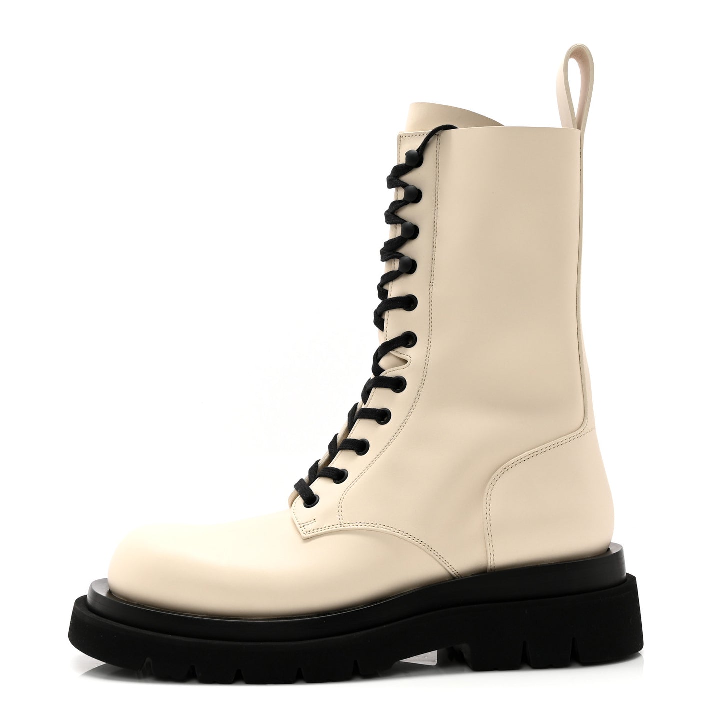 Calfskin The Lug Lace Up 55mm Boots 41 Sea Salt Black