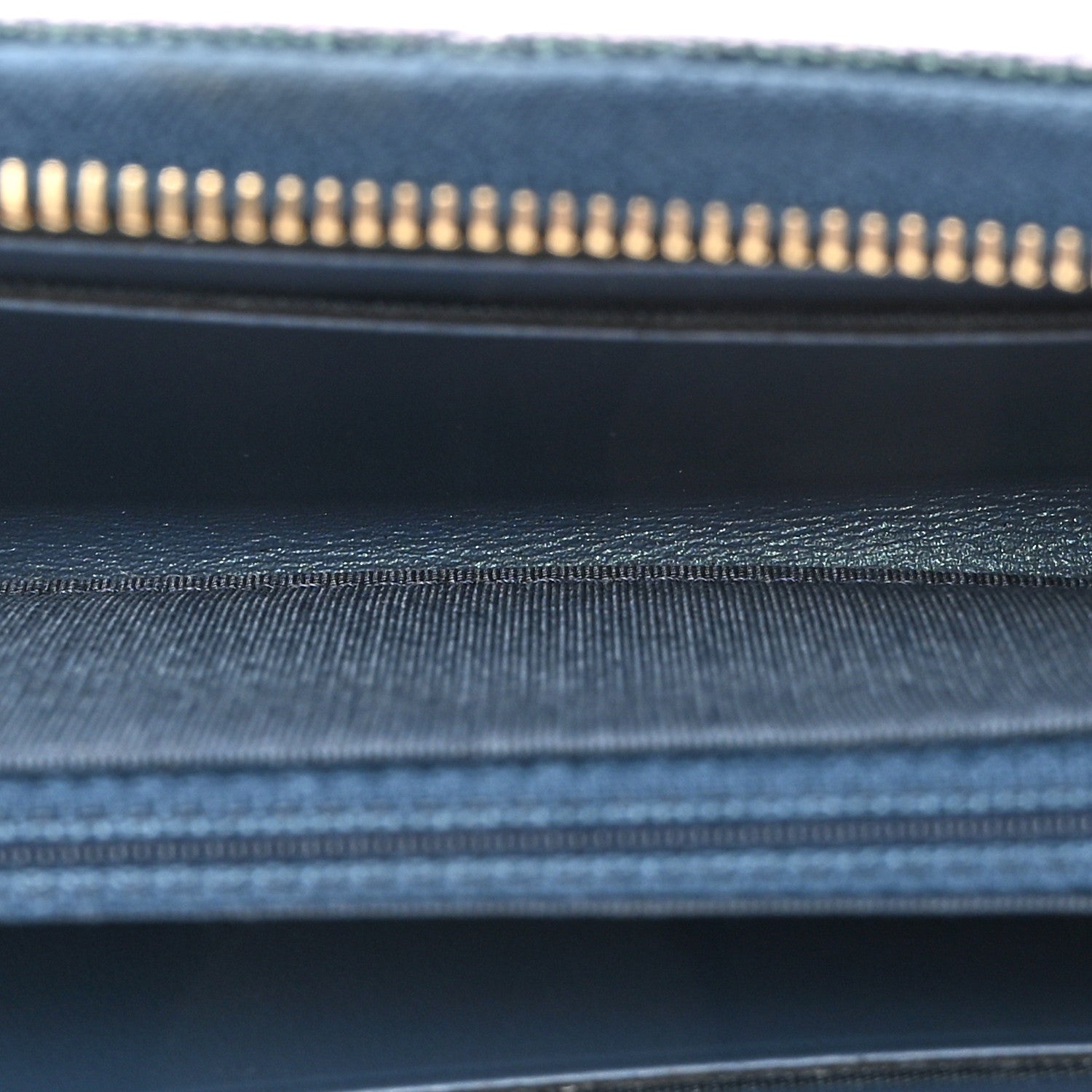 Chanel Iridescent Caviar Quilted Medium Zip Around Wallet Dark Blue 5 of 9