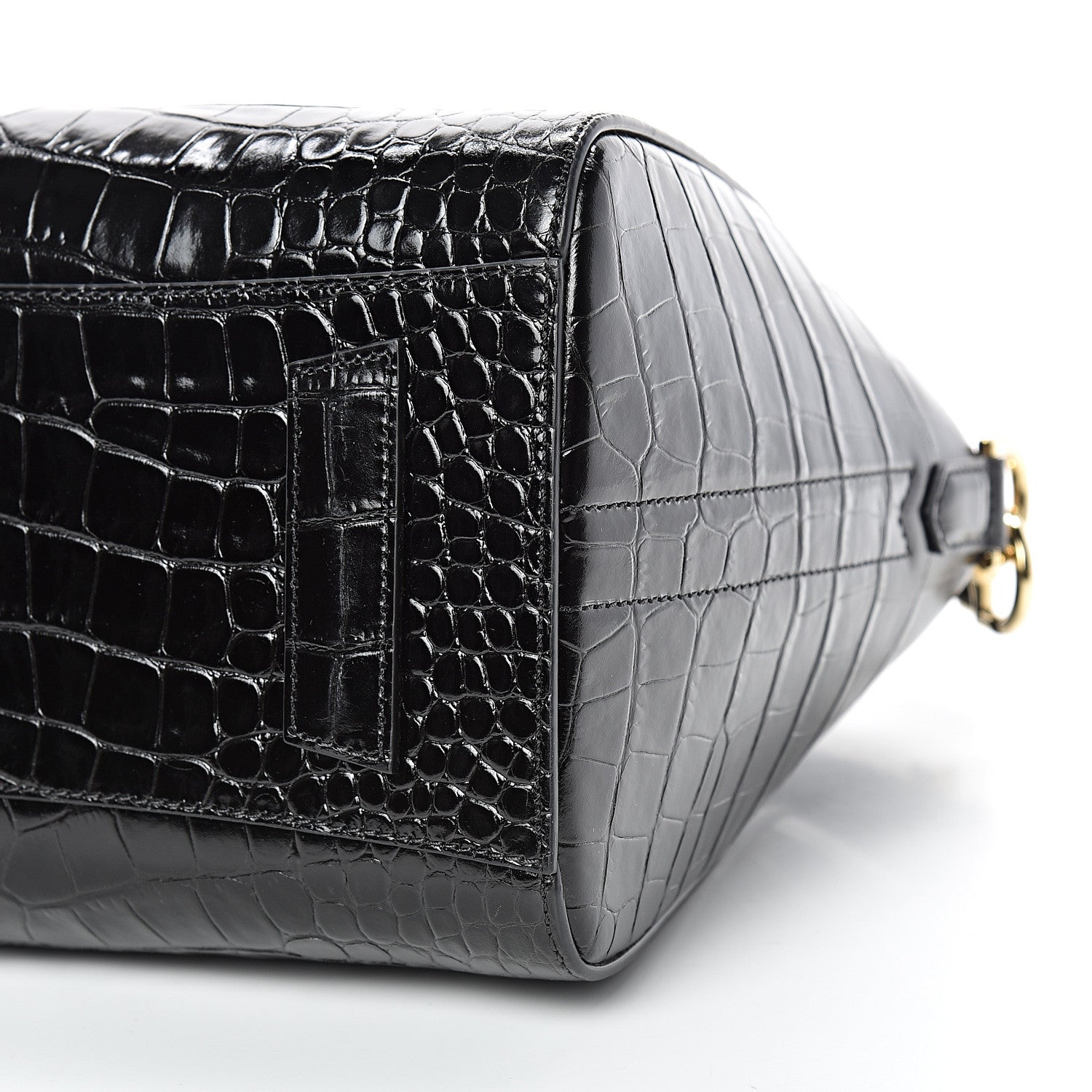 Givenchy Calfskin Crocodile Embossed Small Antigona Black 9 of 10