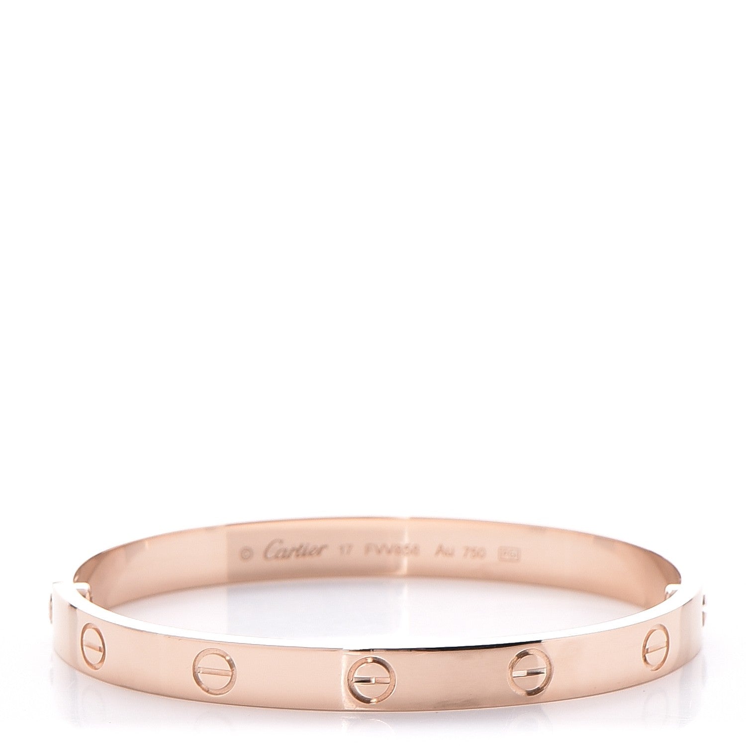 Cartier 18K Pink Gold LOVE Bracelet 17 1 of 9
