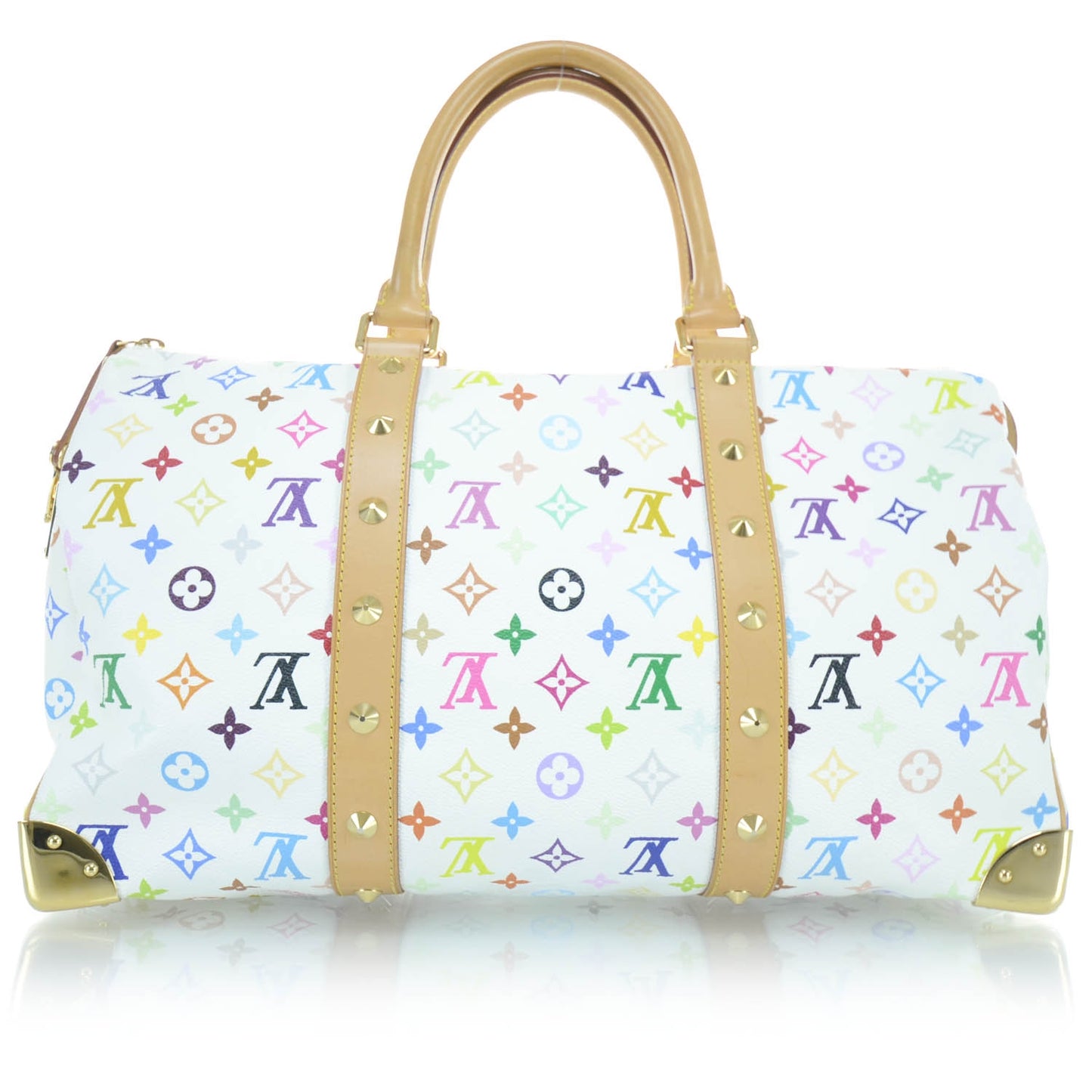 Monogram Multicolor Keepall 45 White