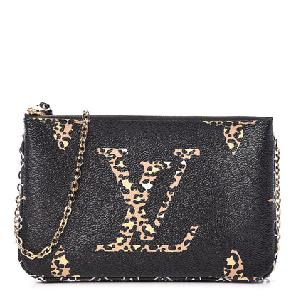 Louis Vuitton Monogram Giant Jungle Pochette Double Zip Black 1 of 10