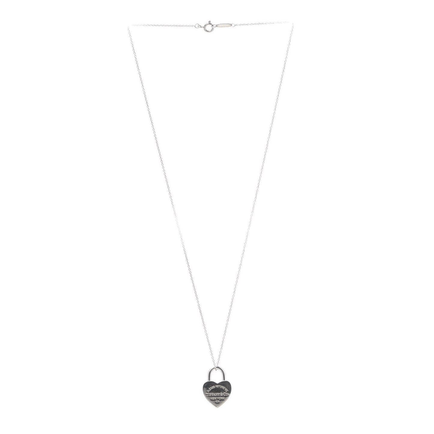Sterling Silver Return to Heart Lock Pendant Necklace