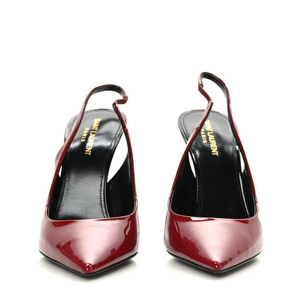 Saint Laurent Patent Calfskin Zoe 105 Slingback Pump 41 Red 2 of 8