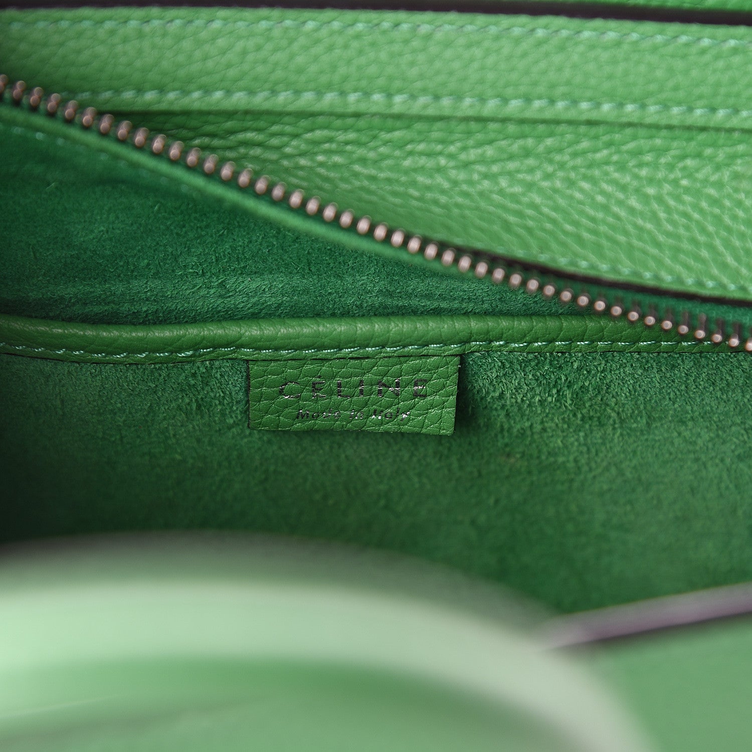 Celine Drummed Calfskin Nano Luggage Mint 5 of 8