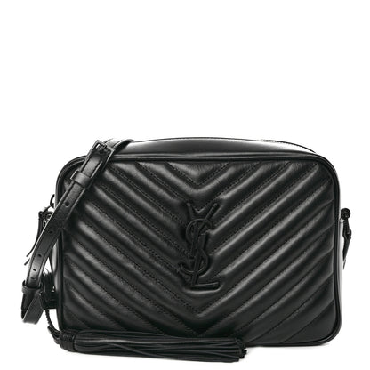 Saint Laurent Calfskin Matelasse Monogram Monochrome Lou Camera Bag Black 1 of 9