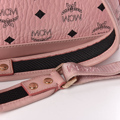 MCM Visetos Side Stud Mini Stark Backpack Pink 10 of 12
