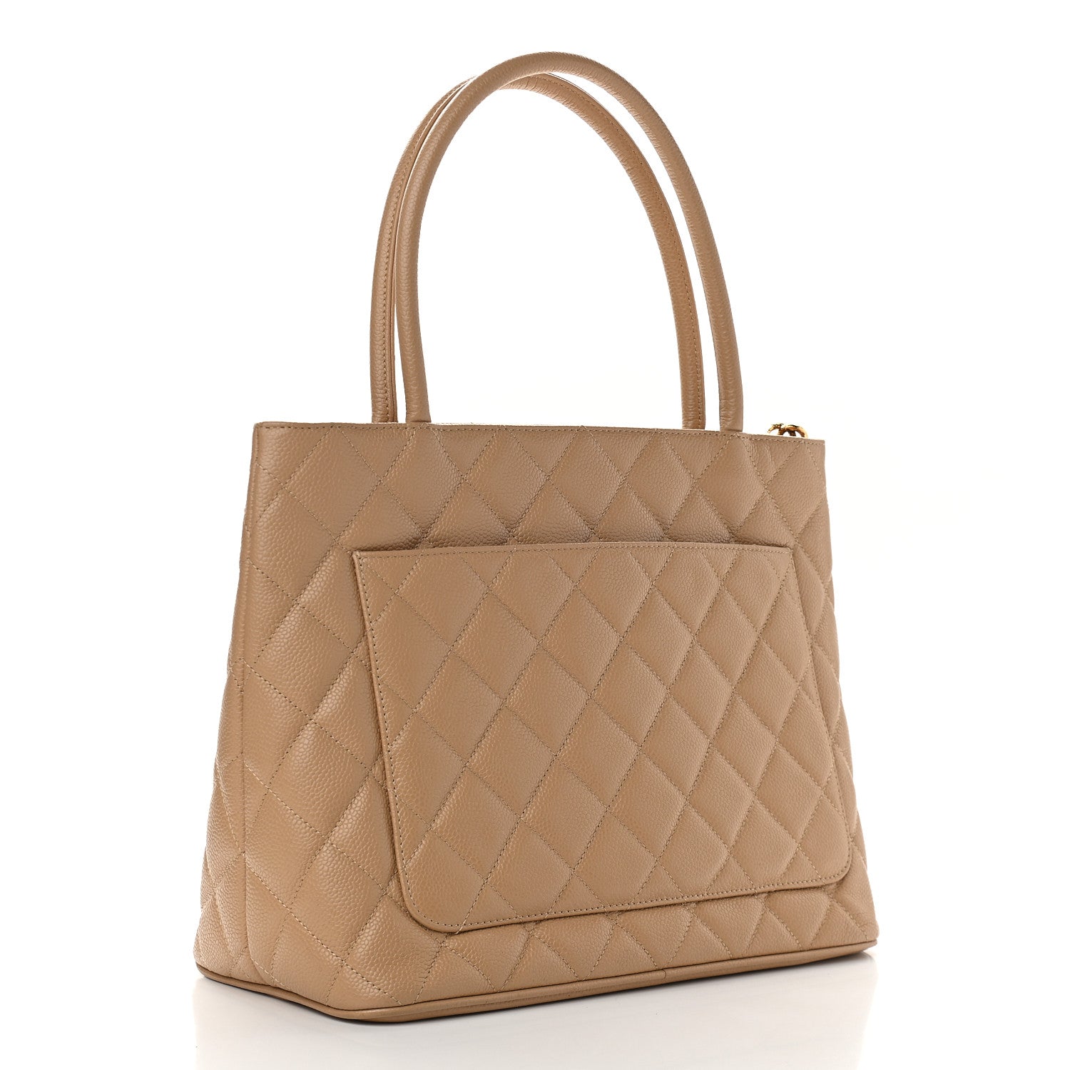 Chanel Caviar Quilted Medallion Tote Beige 3 of 9