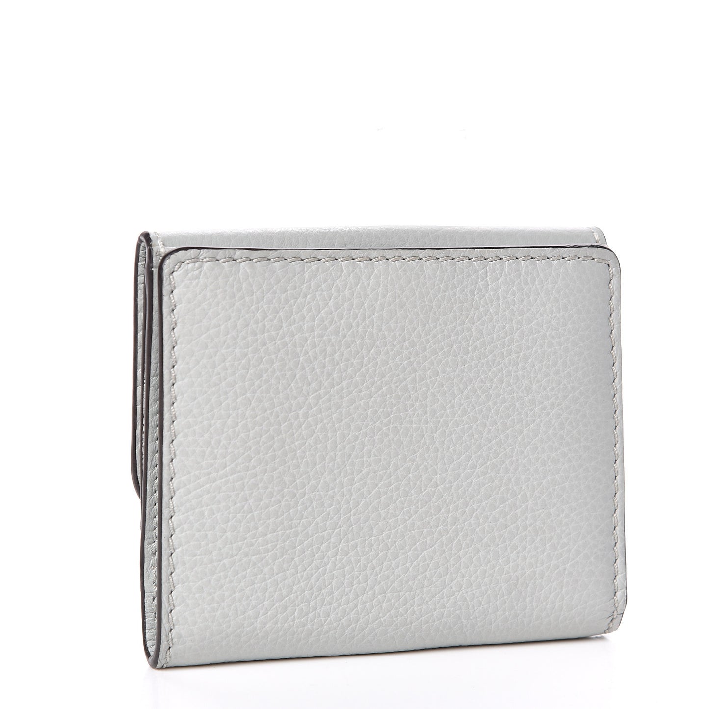 Grained Calfskin Marcie Square Wallet Atoll Blue