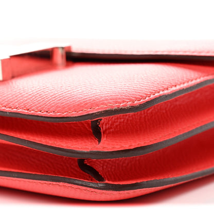 Hermes Epsom Enamel Constance 18 Rose Texas Rouge De Coeur 10 of 11