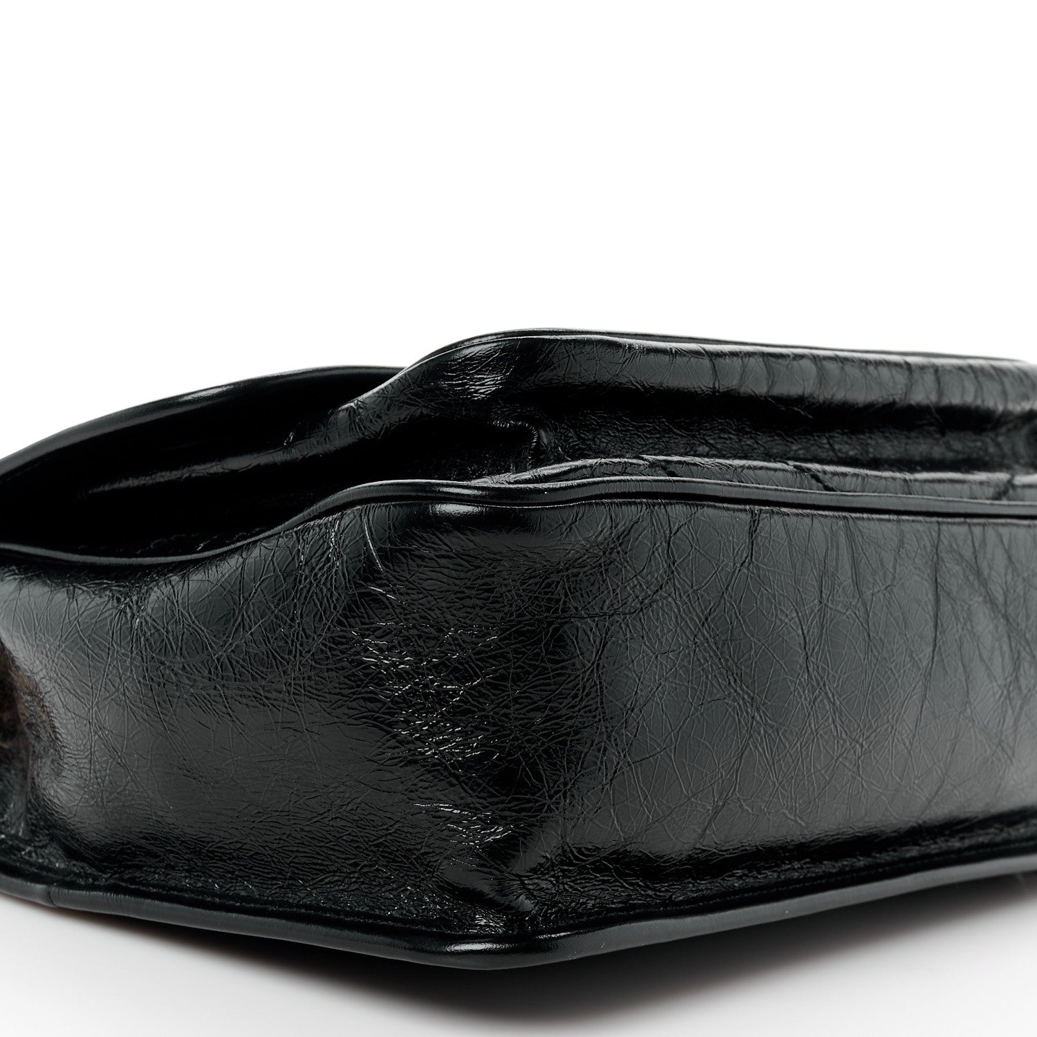 Saint Laurent Crinkled Calfskin Matelasse Monogram Medium Niki Chain Satchel Black 11 of 12