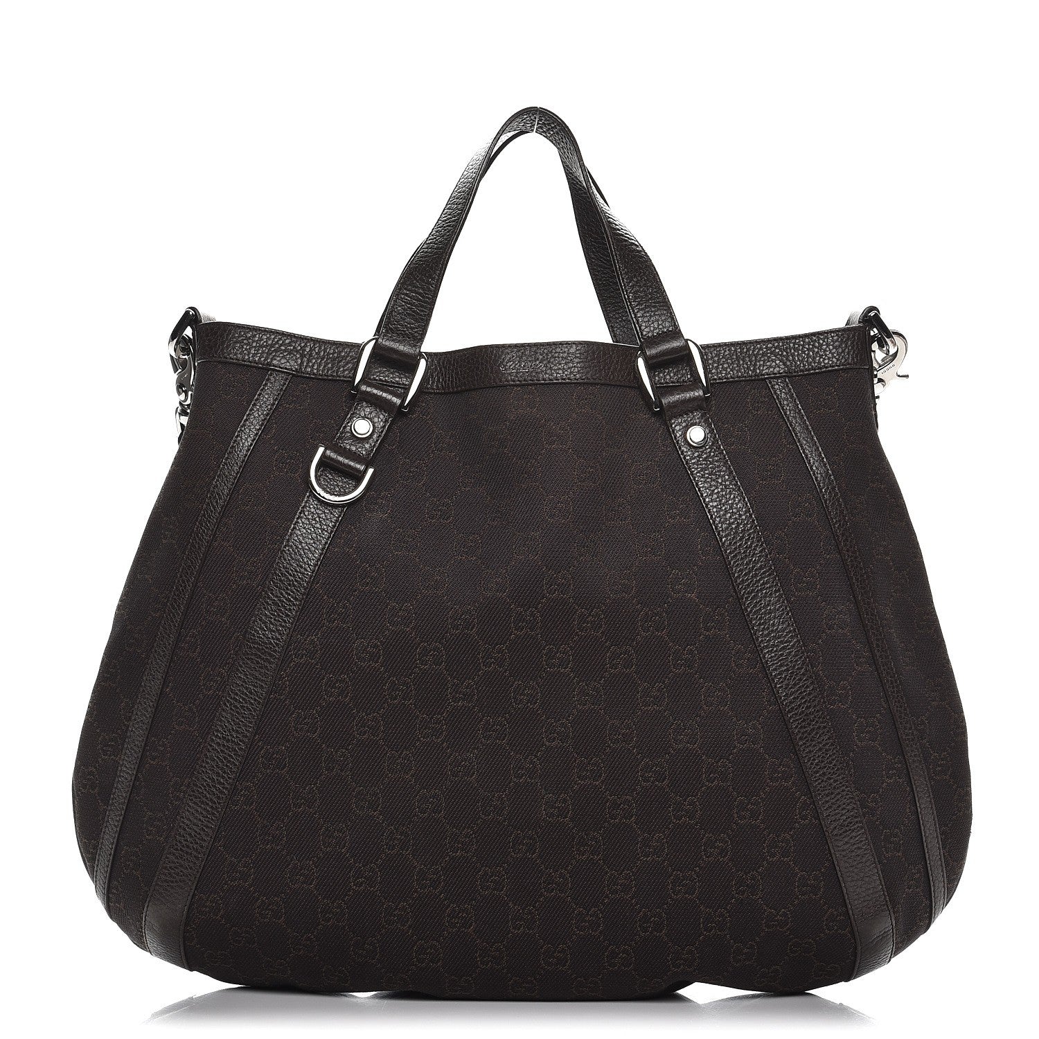 Gucci Monogram Medium Abbey Convertible Tote Dark Brown 1 of 11