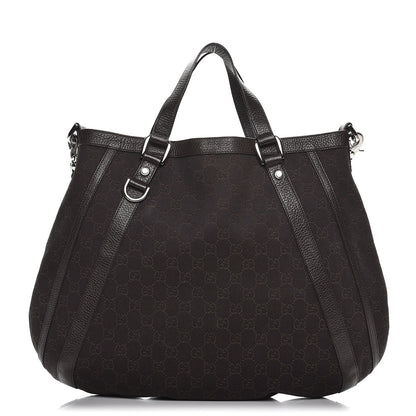 Gucci Monogram Medium Abbey Convertible Tote Dark Brown 1 of 11