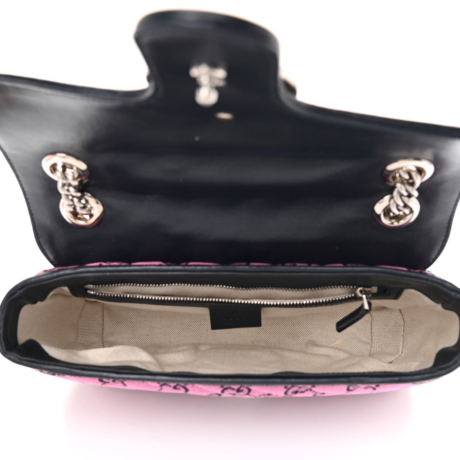 Gucci Monogram Multicolor Matelasse Diagonal Small GG Marmont Shoulder Bag Pink Blue 5 of 8
