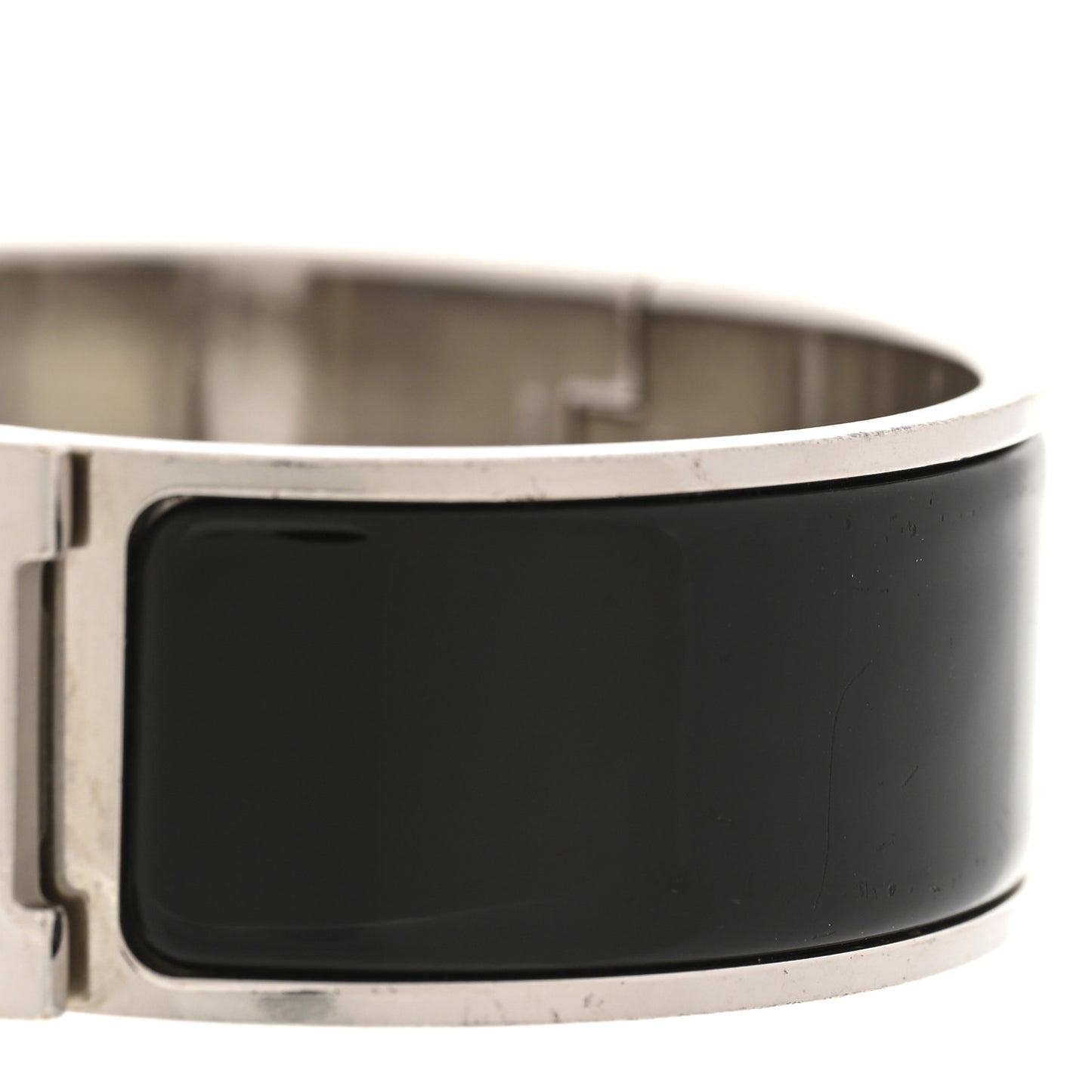 Enamel Wide Clic Clac H Bracelet PM Black