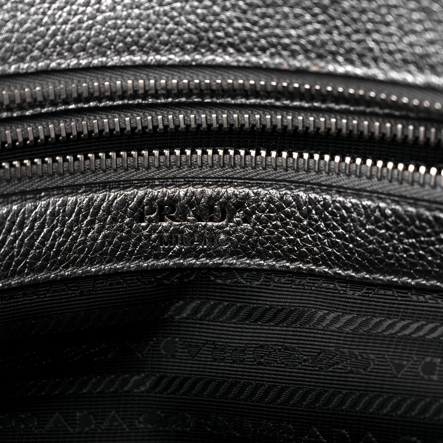 Prada Metallic Vitello Daino Top Handle Tote Cromo 6 of 11
