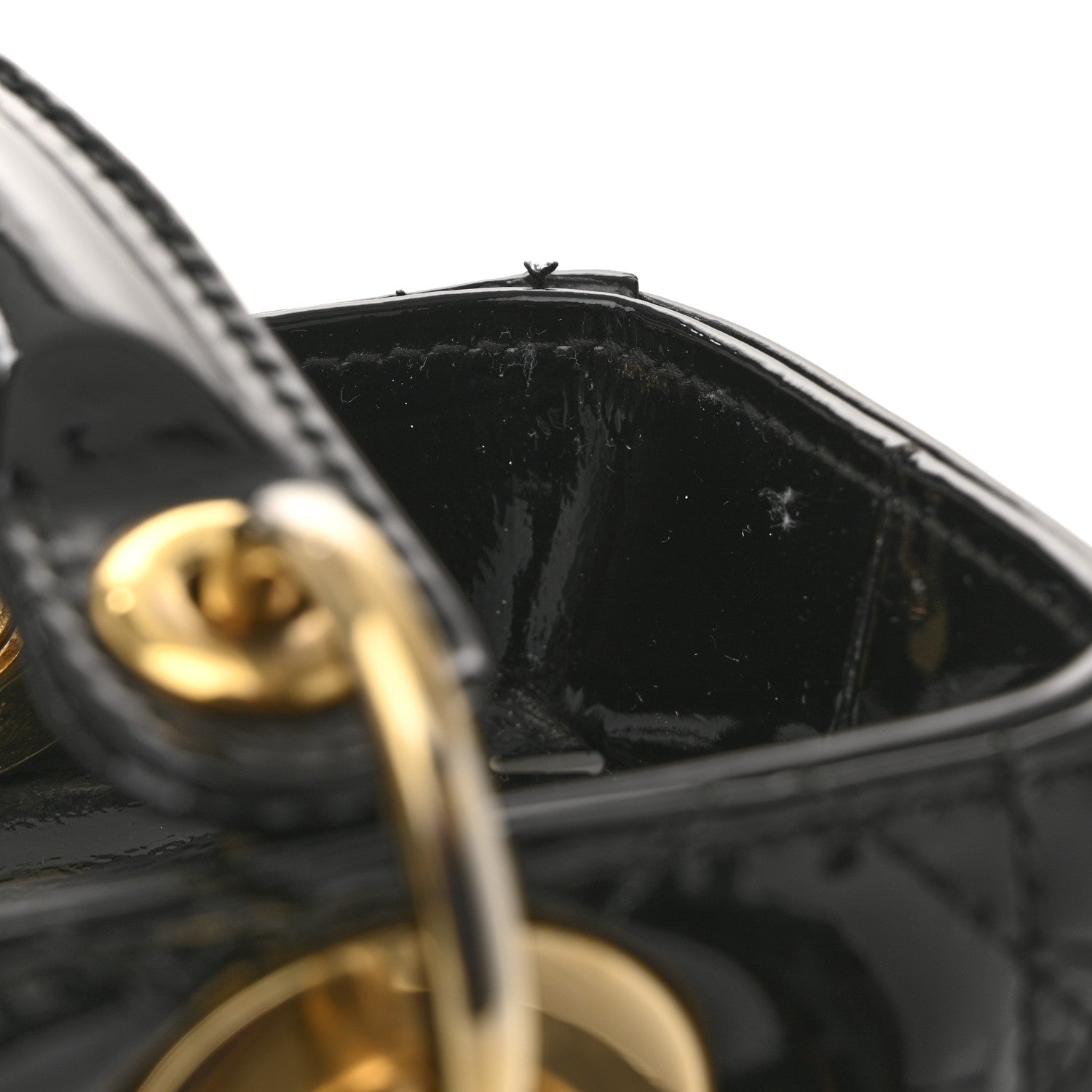 Christian Dior Patent Cannage Medium Lady Dior Black 13 of 15