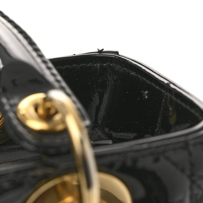 Christian Dior Patent Cannage Medium Lady Dior Black 13 of 15