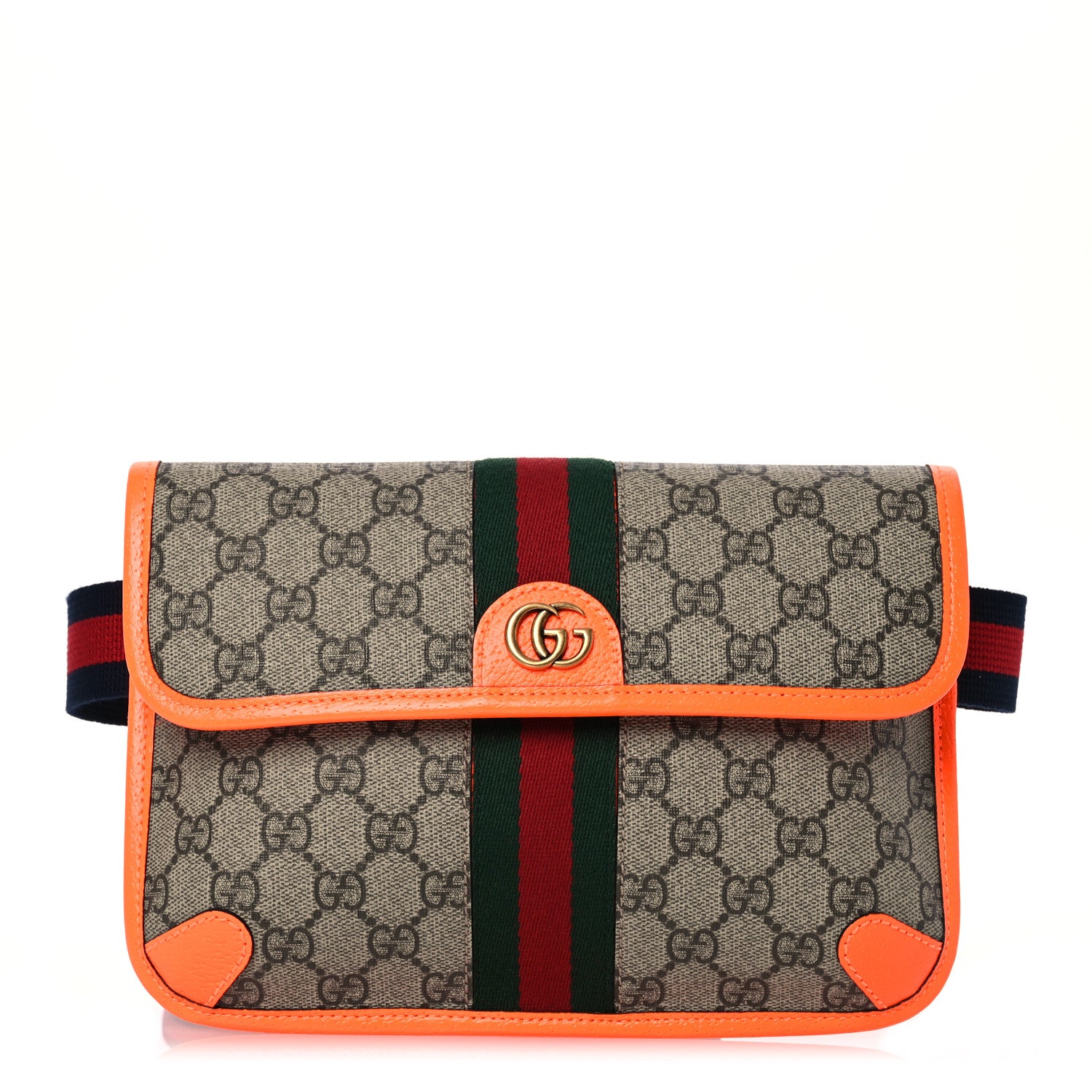 Gucci GG Supreme Monogram Web Small Ophidia Belt Bag Orange 1 of 10