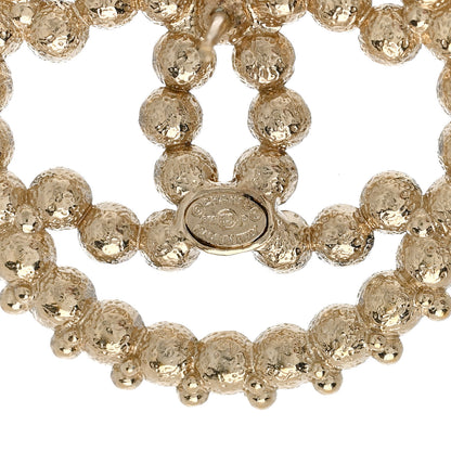 Chanel Resin Pearl CC Earrings Gold Black 4 of 6