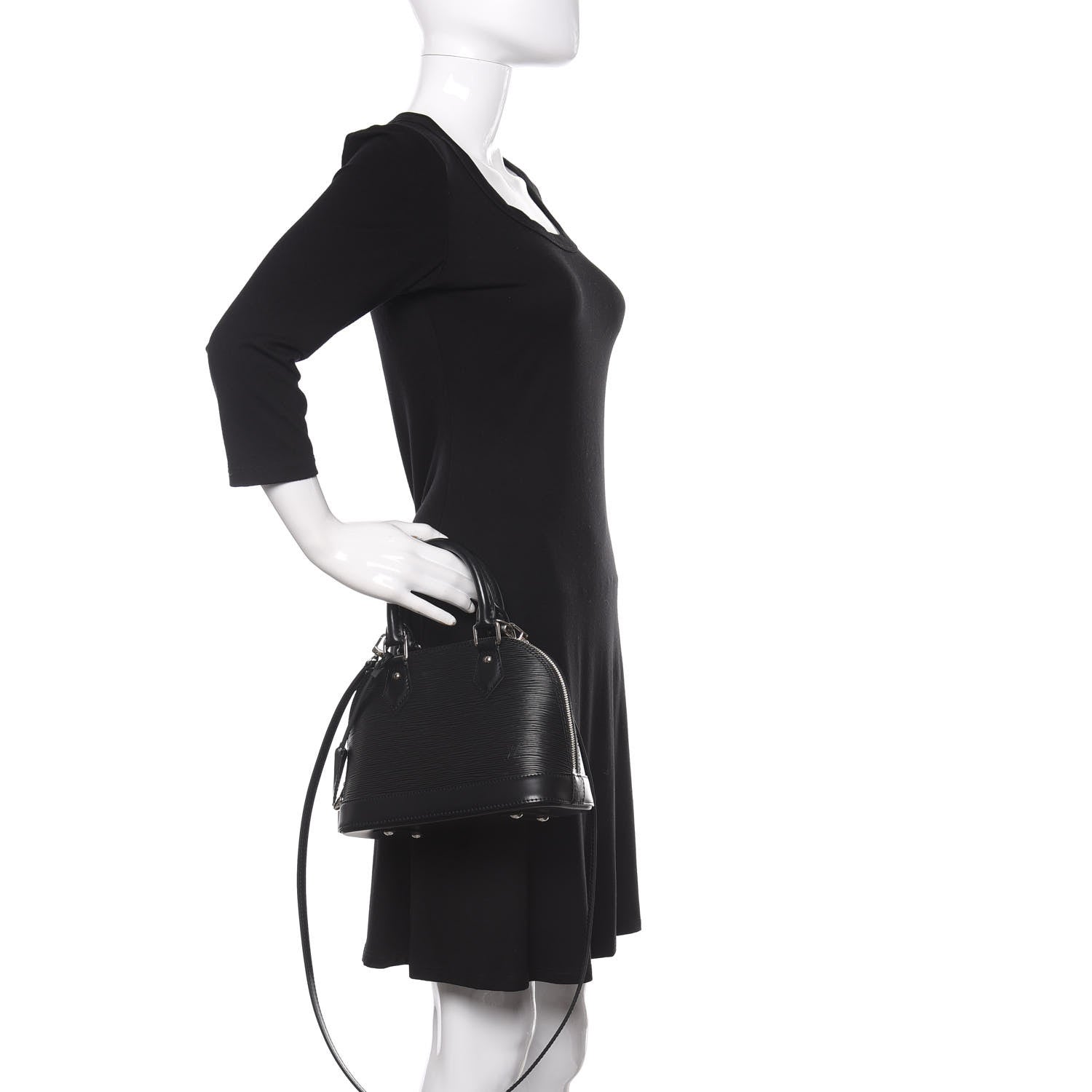 Louis Vuitton Epi Alma BB Black 3 of 12