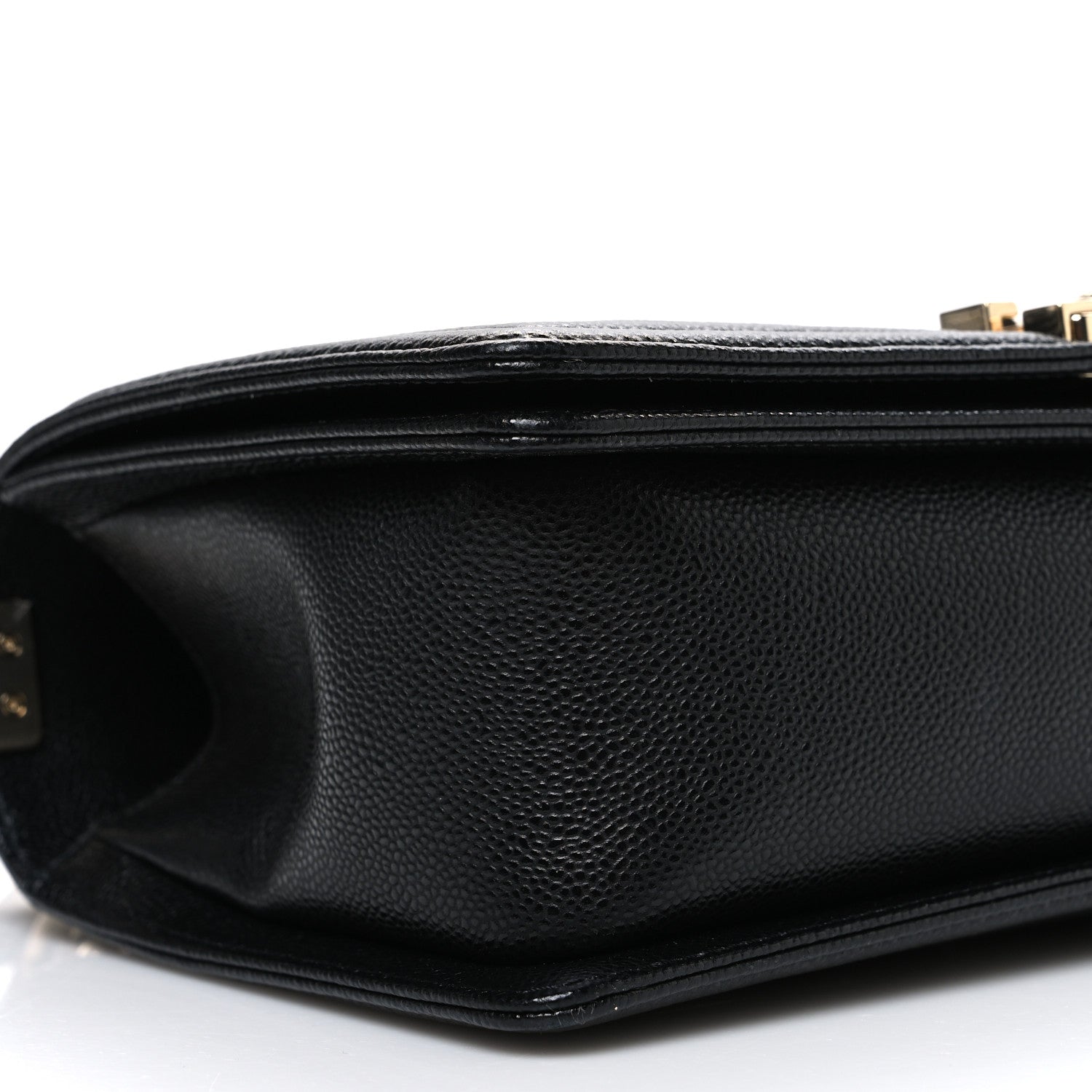 Chanel Caviar Chevron Quilted Medium Boy Flap Black 9 of 11