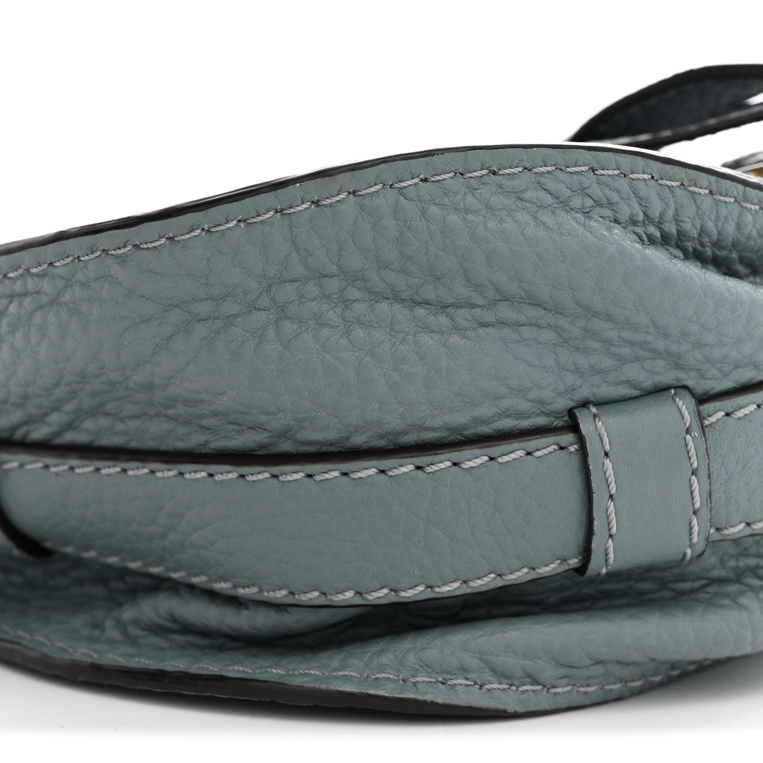 Chloe Calfskin Mini Marcie Round Crossbody Bag Storm Blue 8 of 12