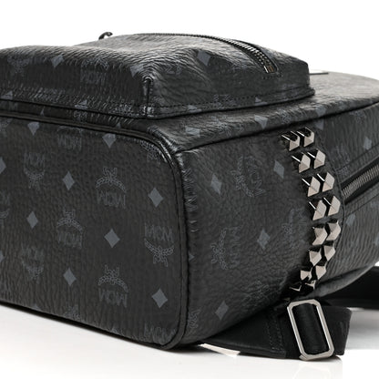 MCM Visetos Small Side Stud Stark Backpack Black 9 of 9