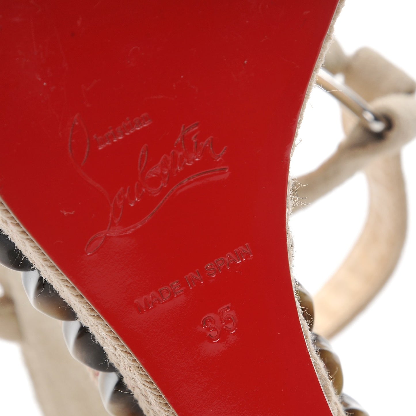 Veau Velours Cataclou 120 Wedge Sandals 35 Sable Corne