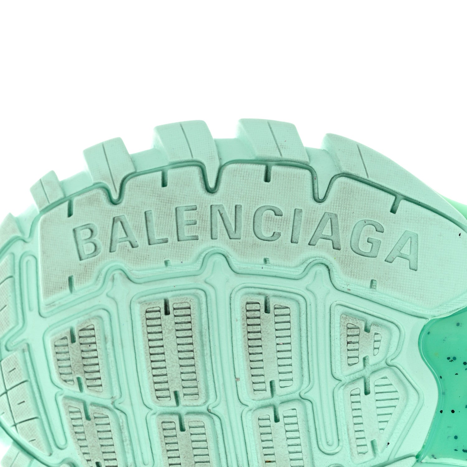Balenciaga Rubber Mesh Fabric Monocolor Recycled Sole Womens Track Sneakers 38 Mint 8 of 9