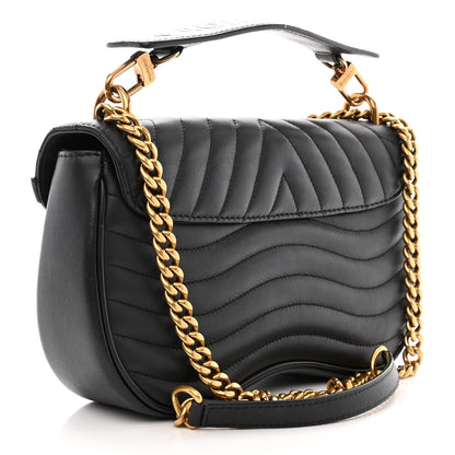 Louis Vuitton Calfskin New Wave Chain MM Black 3 of 11