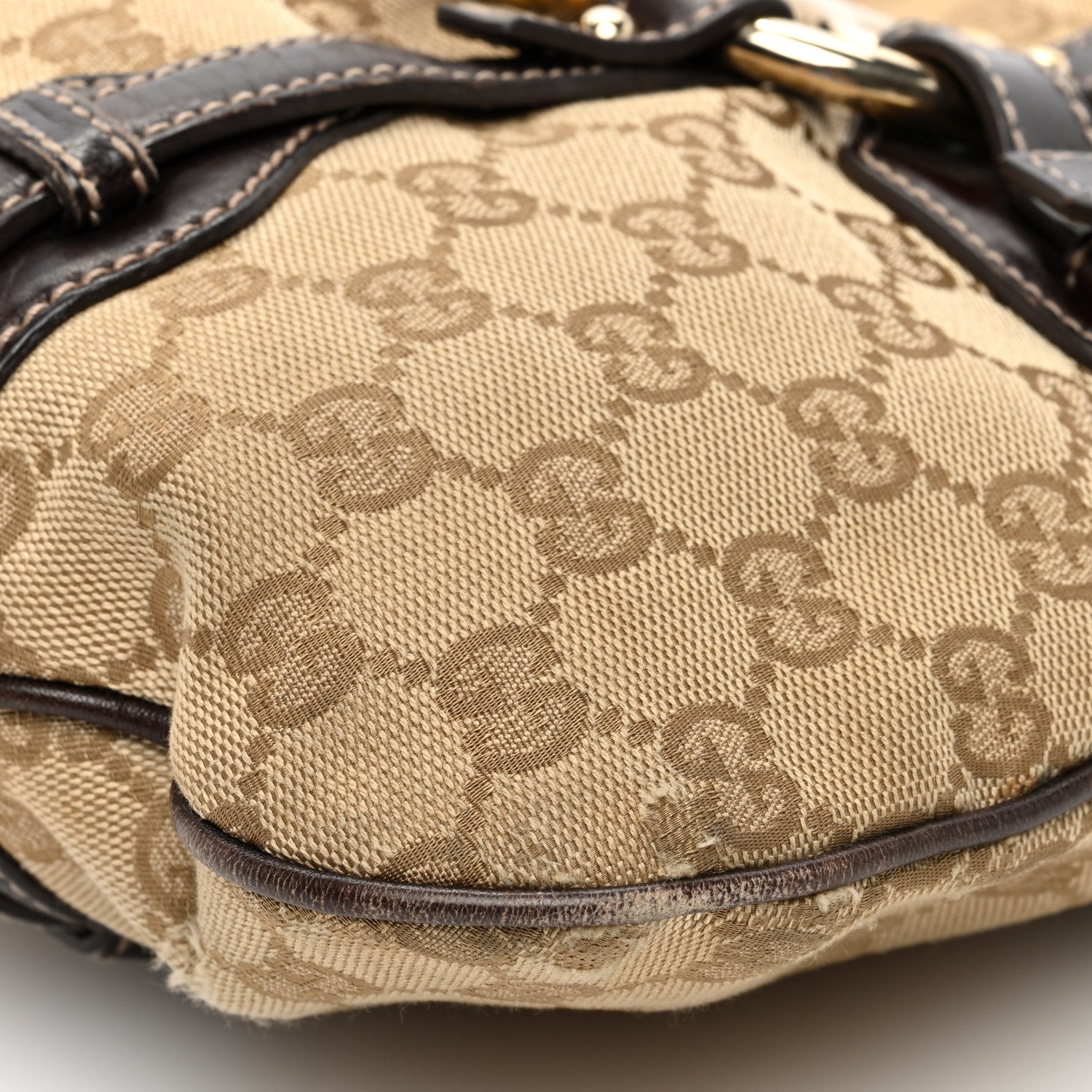 Gucci Monogram Large Horsebit 85th Anniversary Hobo Dark Brown 11 of 15