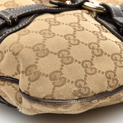 Gucci Monogram Large Horsebit 85th Anniversary Hobo Dark Brown 11 of 15
