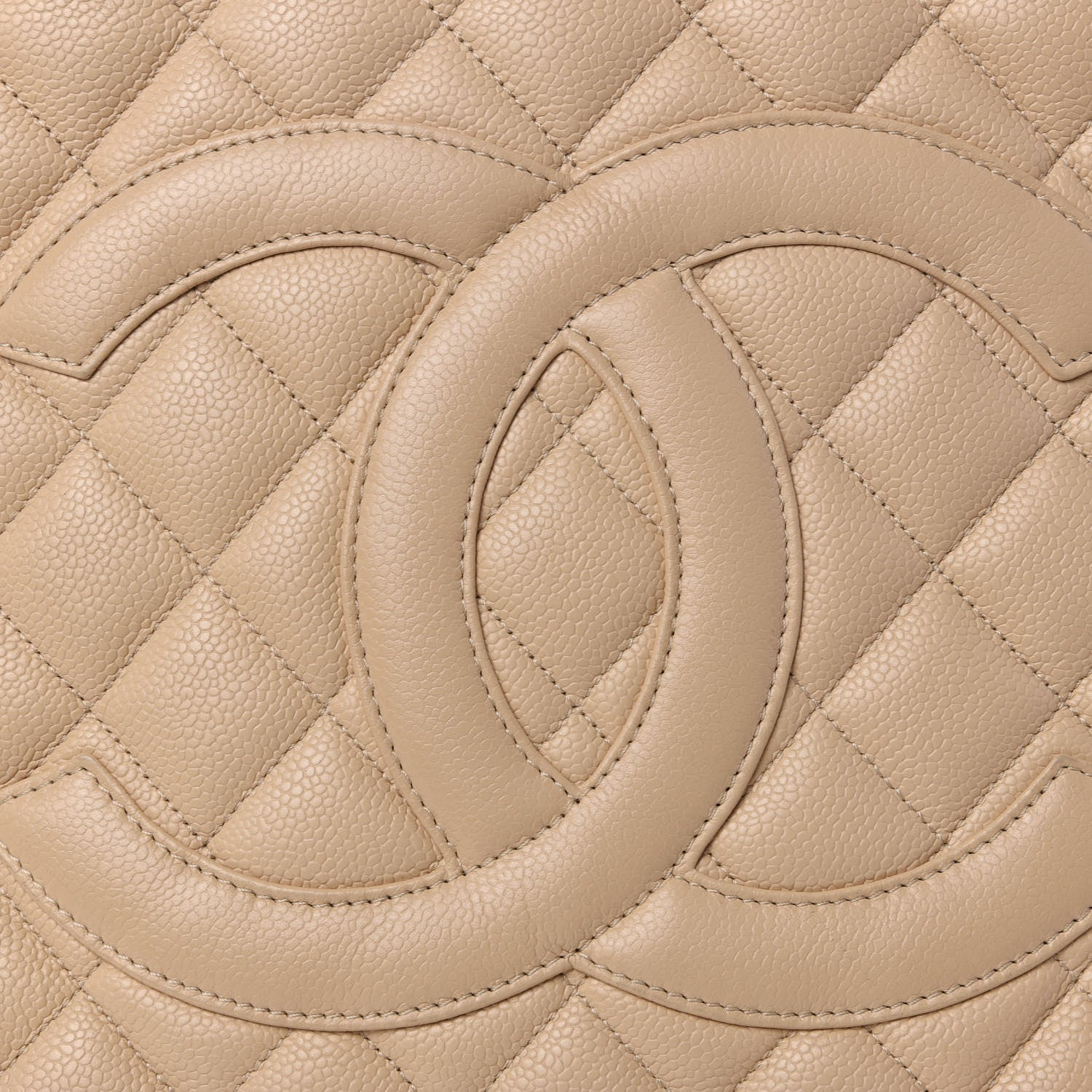 Chanel Caviar Quilted Medallion Tote Beige 8 of 8