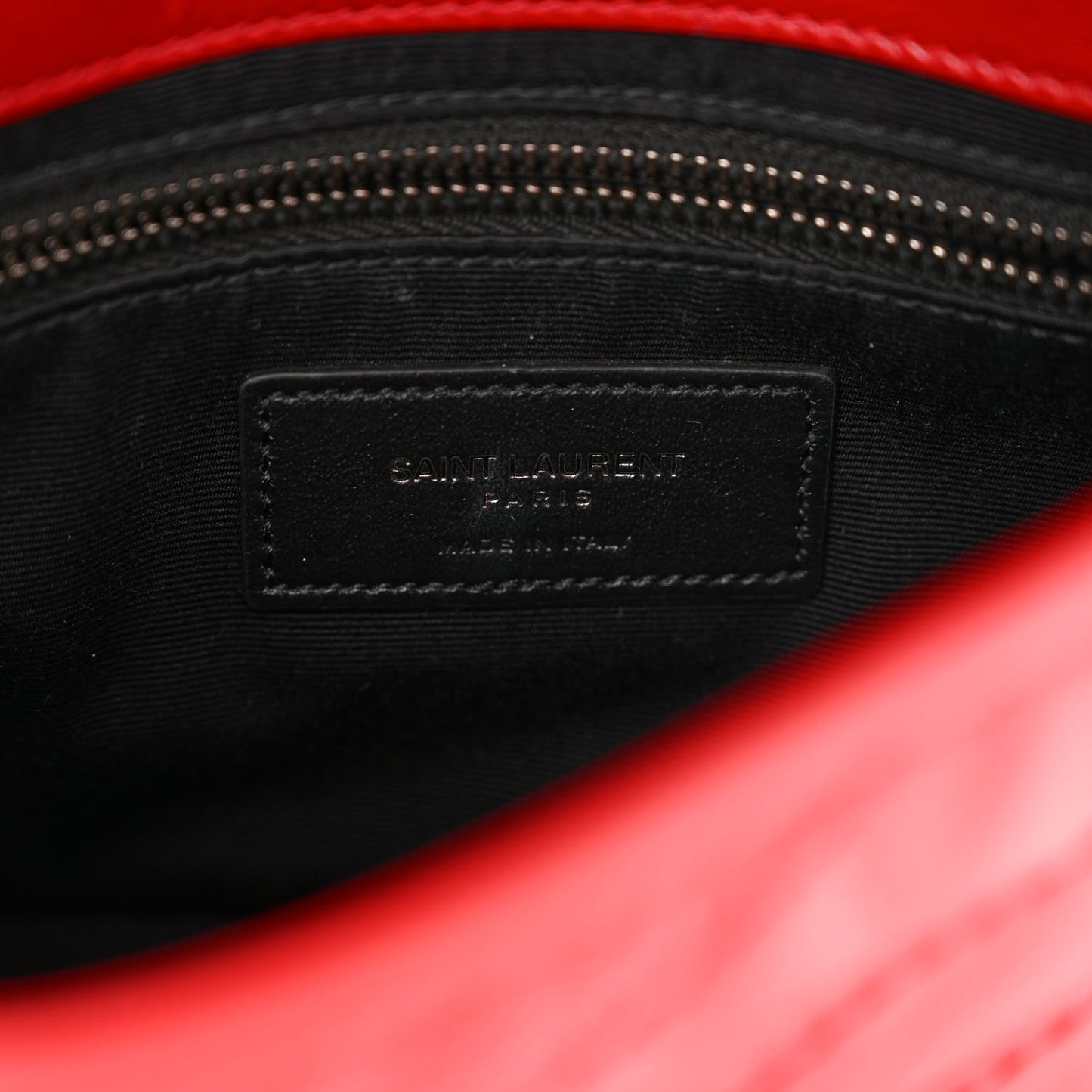 Crinkled Calfskin Matelasse Monogram Niki Chain Wallet Red