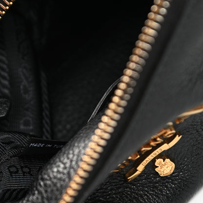 Prada Vitello Phenix Zippered Messenger Hobo Black 7 of 13