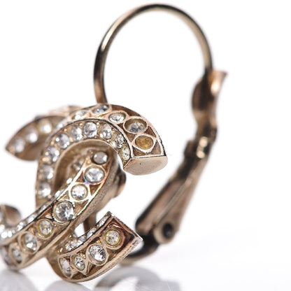 Chanel Crystal CC Dangle Earrings Gold 5 of 6