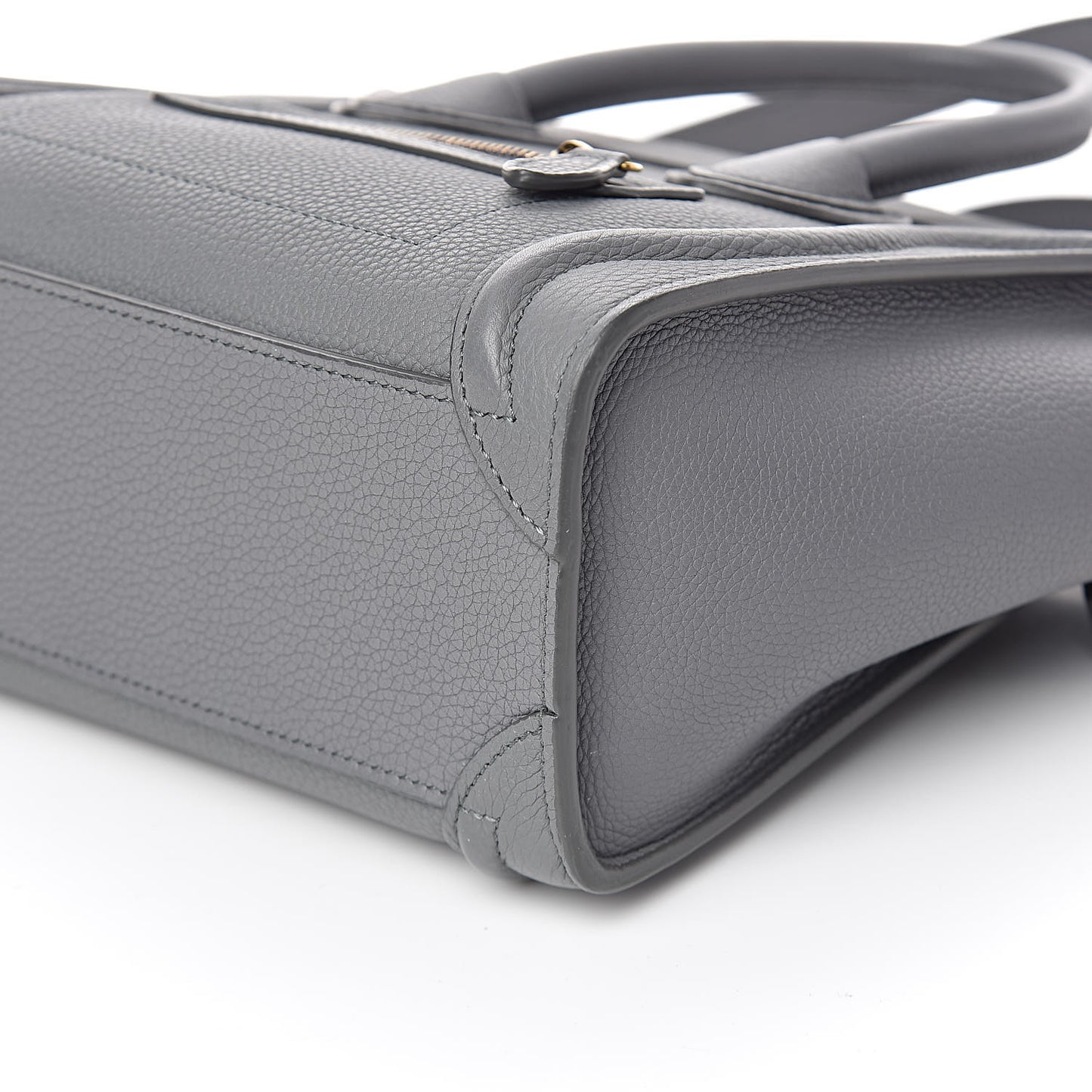 Baby Drummed Calfskin Nano Luggage Kohl